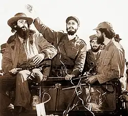 Image 25Camilo Cienfuegos, Fidel Castro, Huber Matos, entering Havana on 8 January 1959 (from History of Cuba)