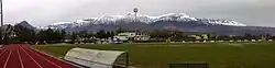 The massif of Pollino seen from Mimmo Rende Stadium
