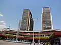 South and North Tower Simon Bolivar Center views from Diego Plaza Ibarra.