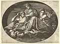 Ceres Seated on Clouds with Two Goddesses and Two Putti