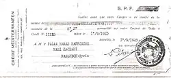 Cheque of banque credit mediterranean to the order of Fadaa Harfouche.