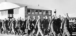 Cadets marching to aircraft