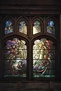 Tiffany window along the south wall