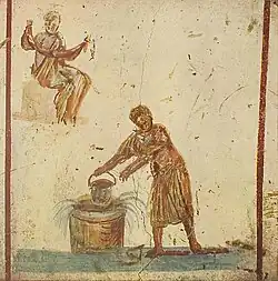 Christ and the Samaritan woman drawing water