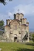 East side of the church