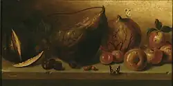 Still life with fruit and butterflies, by Claes van Heussen, 1610-1633