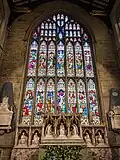 Stained glass window.