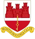 Coat of Arms of Gibraltar, 1836-20th Century