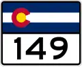 State Highway 149 marker