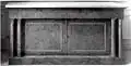 Console by Maigret, ash and white marble, Mobilier National
