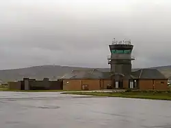The control tower at former RAF Machrihanish in 2006