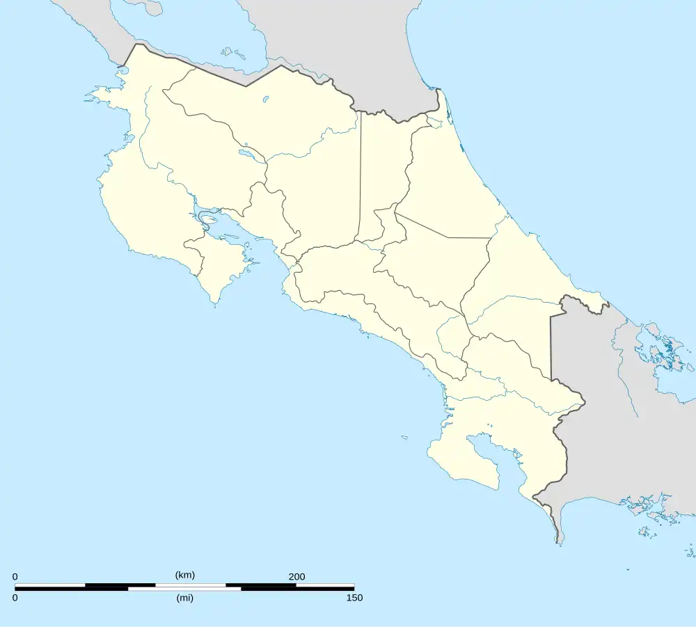 Juan Viñas district location in Costa Rica