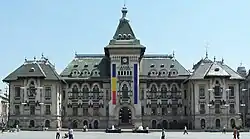 The building of the Dolj County prefecture from the interwar period.