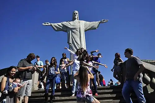 Visitors taking photos