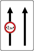 Restrictions in available lanes