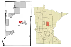 Location of Trommald within Crow Wing County, Minnesota