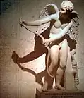 Lysippos: Eros stringing his bow, Roman copy. Capitoline Museums