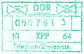 East German stamp from "Checkpoint Charlie" 1964