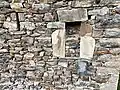Close up of the bricked up garderobe