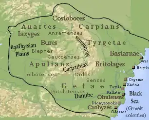 Dacia under Burebista c. 82 BC