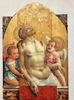 Dead Christ Supported by Two Angels, late 1470s, Philadelphia Museum of Art[16]