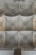 Decorative ceiling of the staircase