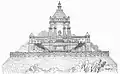 Schmitz's ca. 1890 rendering for the Kaiser Wilhelm Monument in Porta Westfalica.
