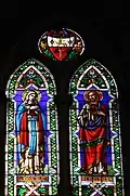 Ulisse De Matteis, detail of the Virgin Mary and Christ, from a stained-glass window dedicated to the Immaculate Conception in Spinelli-Sloane chapel, Santa Croce, Florence, 1869.