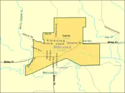 Detailed map of Curtis