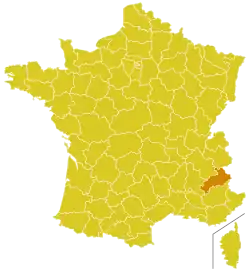 locator map of diocese of Gap