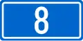 Croatian D8 road shield