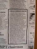 On the notice board.