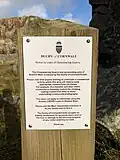 Duchy sign at Cheesewring Quarry above Sharptor