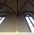Details of the ribs and its connection to the wall