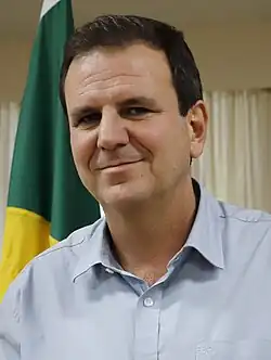 Man in a blue shirt