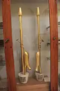 Imiut fetishes from the west corners of the burial chamber[92]