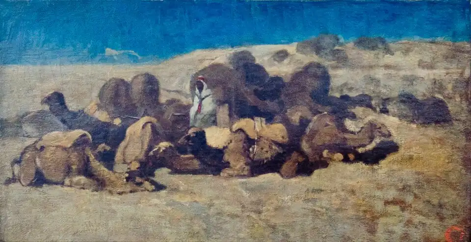 Le repos des chameaux [The Camels Rest], undated