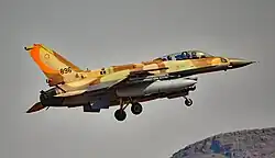 F-16I Sufa of 107 Squadron "Knights Of The Orange Tail" during an air force exercise in the USA in 2016