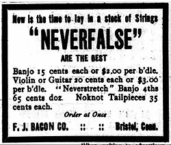 F J Bacon Company Cadenza magazine, November 1907, p. 55