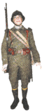 French Army uniform of an infantryman of the 43rd Infantry Regiment in 1940 at the Dunkirk Museum dedicated to Operation Dynamo and defence