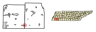 Location of Grand Junction in Fayette County, Tennessee.