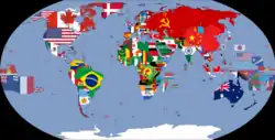 Map of the World in 1980's