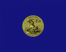 A Virginian state flag from 1879 based on descriptions
