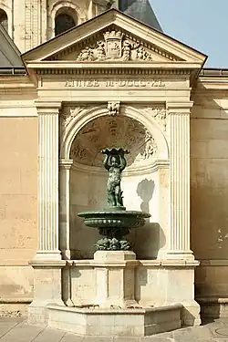 The Charlemagne Fountain, at the south end of the church