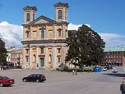 Fredrikskyrkan purple-leaved elms Karlskrona, 2004