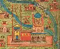 A Matrakçı Nasuh map of Soltaniyeh, showing the mosque, c. 1550