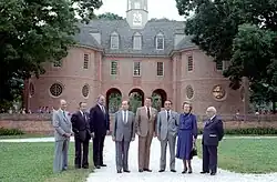 With leaders of the G7 (at the 9th G7 summit in 1983)