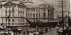 Replica of USS Kearsarge on display at the 1893 Grand Army of the Republic national convention in Indianapolis, Indiana