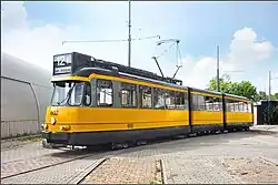 Amsterdam double-articulated tram 602, Type 3G from 1959.
