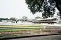 The stands at the St. Ann's Garrison Savannah racetrack